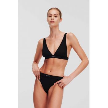 Karl Lagerfeld sutien culoarea negru, neted, 245W2107