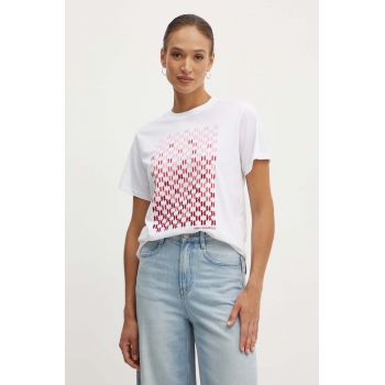 Karl Lagerfeld tricou din bumbac femei, culoarea alb, 245W1710