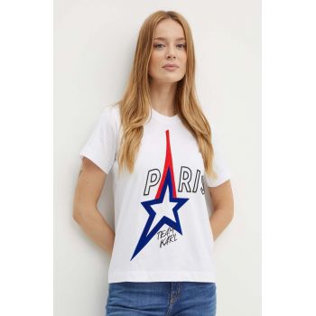 Karl Lagerfeld tricou din bumbac femei, culoarea alb, 245W1730