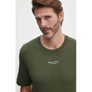 Marc O'Polo tricou din bumbac barbati, culoarea verde, cu imprimeu, 426201251382