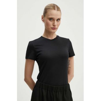 Theory tricou din bumbac femei, culoarea negru, L1024521