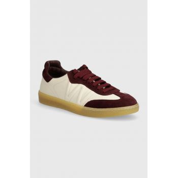 Weekend Max Mara sneakers din piele PACOBICOLOR culoarea bordo, 2425766054600