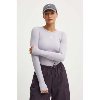 adidas Performance mânecă lungă de antrenament Techfit culoarea violet, IX3262 ieftin