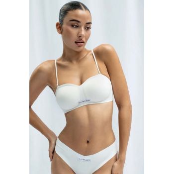 GOD SAVE QUEENS sutien SECOND SKIN BANDEAU culoarea alb, neted, GSQ-135-115