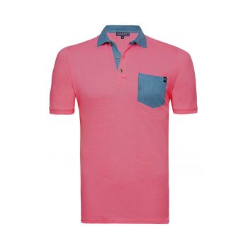 Tricou polo cu buzunar aplicat