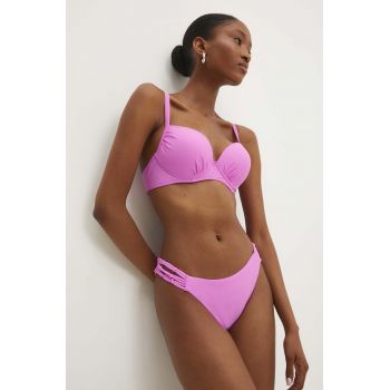 Answear Lab sutien de baie culoarea violet, cupa rigidizata