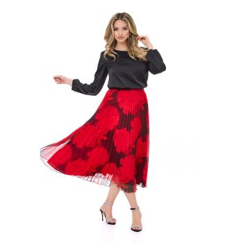 Bluza de satin cu maneci 3/4 Belisima