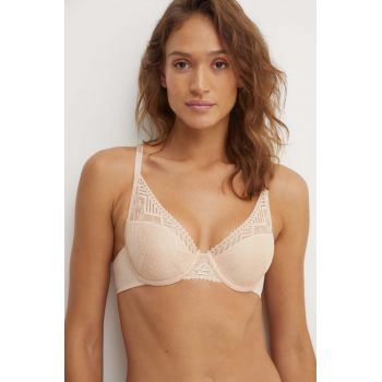 Chantelle sutien culoarea bej, dantela, neted, C13XND