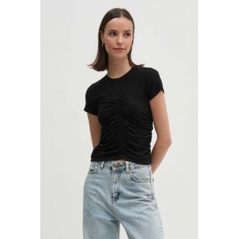 Dkny tricou culoarea negru, DJ4T1038