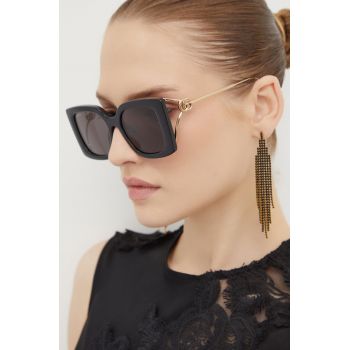 Gucci ochelari de soare femei, culoarea negru, GG1567SA