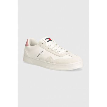 Tommy Jeans sneakers TJW COURT culoarea alb, EN0EN02552