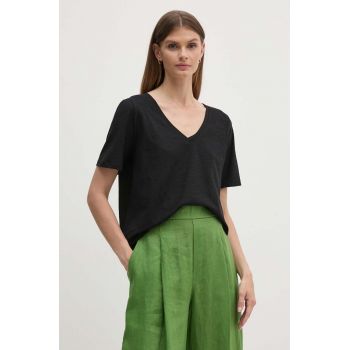 United Colors of Benetton tricou din bumbac femei, culoarea negru, 3BVXD400H