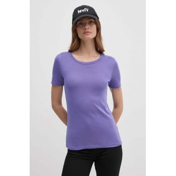 United Colors of Benetton tricou din bumbac femei, culoarea violet