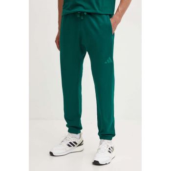 adidas pantaloni de trening All SZN culoarea verde, neted, IY6567