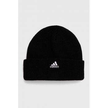 adidas Performance caciula copii LK BEANIE culoarea negru, din tricot gros, IY7841