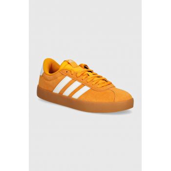 adidas sneakers din piele intoarsă Vl Court culoarea portocaliu, IF4472