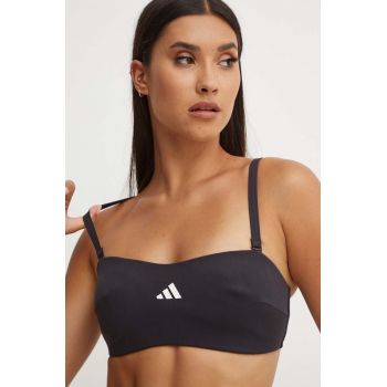 adidas sutien de baie Iconisea culoarea negru, cupa usor rigidizata, IW9304