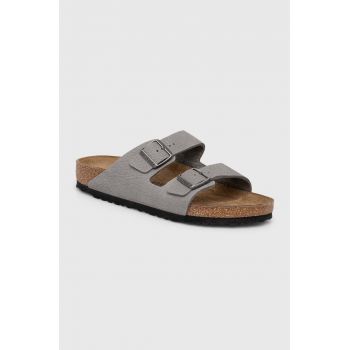 Birkenstock papuci din nubuc Arizona culoarea gri, 1020752