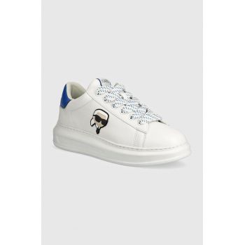 Karl Lagerfeld sneakers din piele KAPRI MENS culoarea alb, KL52528