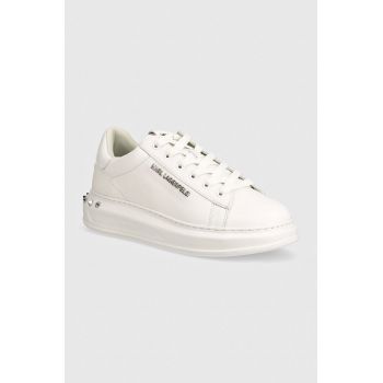 Karl Lagerfeld sneakers din piele KAPRI MENS culoarea alb, KL52574A