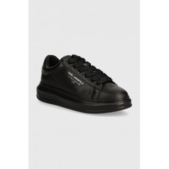 Karl Lagerfeld sneakers din piele KAPRI MENS culoarea negru, KL52584