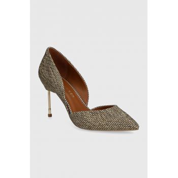 Kurt Geiger London pantofi cu toc Bond 90 culoarea auriu, 7428740609