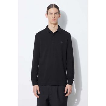 Lacoste longsleeve barbati, culoarea negru, neted, PH2481