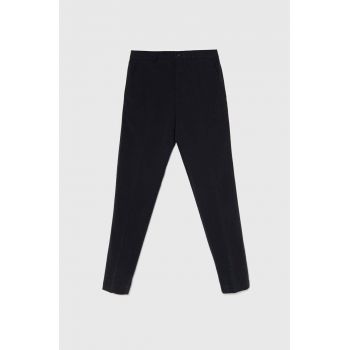 Lindbergh pantaloni barbati, culoarea albastru marin, cu fason chinos, 30-01040-NAVY