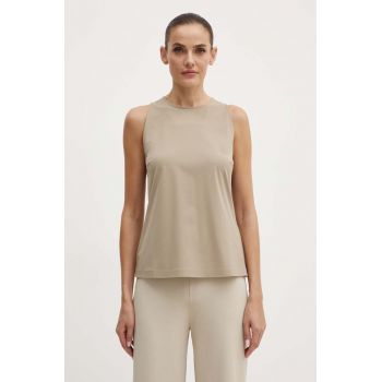 Max Mara Leisure bluza culoarea bej, neted, 2426946027600