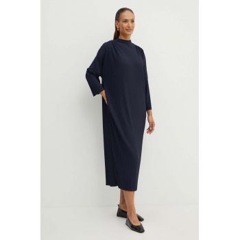 Max Mara Leisure rochie culoarea albastru marin, midi, oversize, 2426626067600