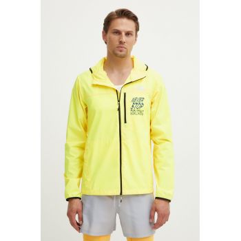 The North Face windbreaker Higher culoarea galben, NF0A8727UIC1