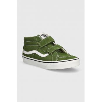 Vans tenisi copii SK8-Mid Reissue culoarea verde, VN000CYFCIB1