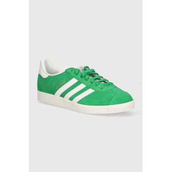 adidas Originals sneakers din piele intoarsă Gazelle culoarea verde, IG2092