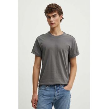 G-Star Raw tricou din bumbac barbati, culoarea gri, neted