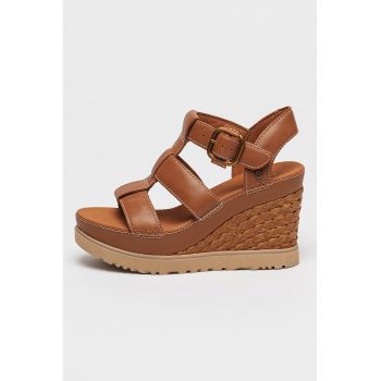 Sandale wedge de piele Abbot