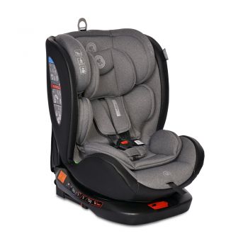 Scaun auto pentru copii cu isofix Ares i-Size si rotativ 360 grade 0 luni-12 ani Grey