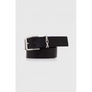 Armani Exchange curea de piele barbati, culoarea negru, 951416 4F897