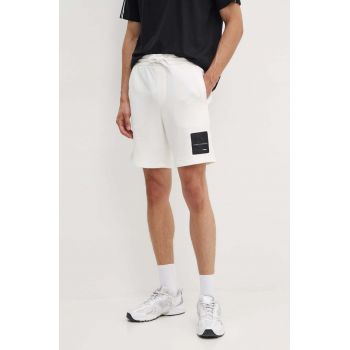 Armani Exchange pantaloni scurti barbati, culoarea alb