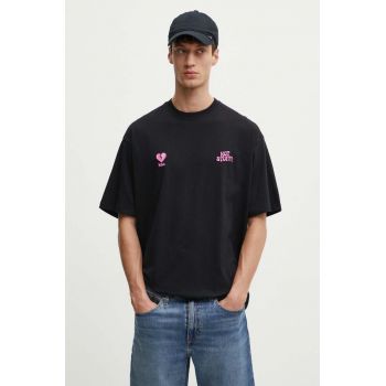 Kaotiko tricou din bumbac culoarea negru, cu imprimeu, AM097-01-G002