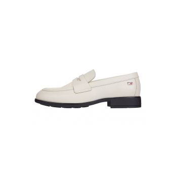 Pantofi loafer din piele cu model uni