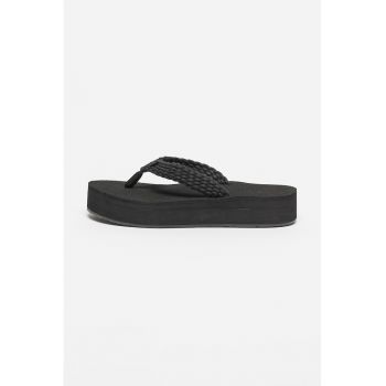 Papuci flip-flops flatform cu bareta impletita