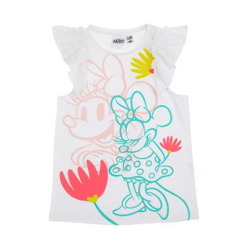 Tricou din bumbac cu imprimeu cu Minnie Mouse