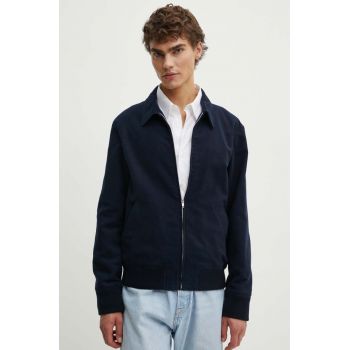 A.P.C. jacheta de bumbac blouson gilles culoarea albastru marin, de tranzitie, COHAK.H02706