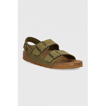 Birkenstock sandale copii Milano culoarea verde, 1027872