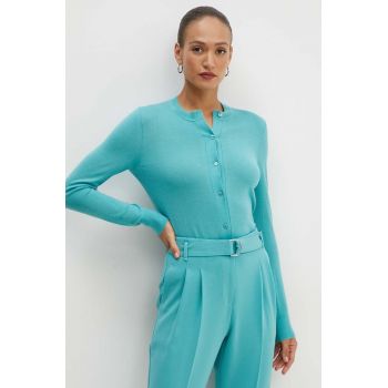 BOSS cardigan din lana culoarea turcoaz, light, 50492552