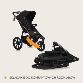 Carucior sport Lionelo Azura cu 3 roti 6-48 luni negru