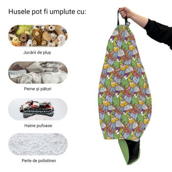 Husa fotoliu Puf Bean Bag tip Para L fara umplutura broscute