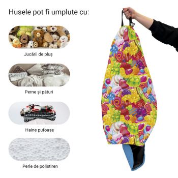 Husa fotoliu Puf Bean Bag tip Para L fara umplutura fruits candy