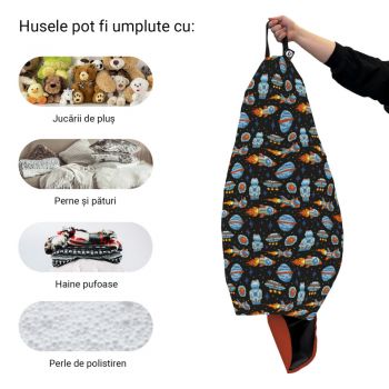 Husa fotoliu Puf Bean Bag tip Para L fara umplutura game space retro