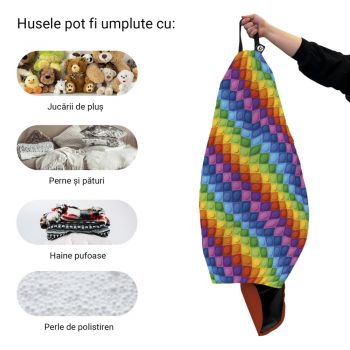 Husa fotoliu Puf Bean Bag tip Para L fara umplutura lego abstract